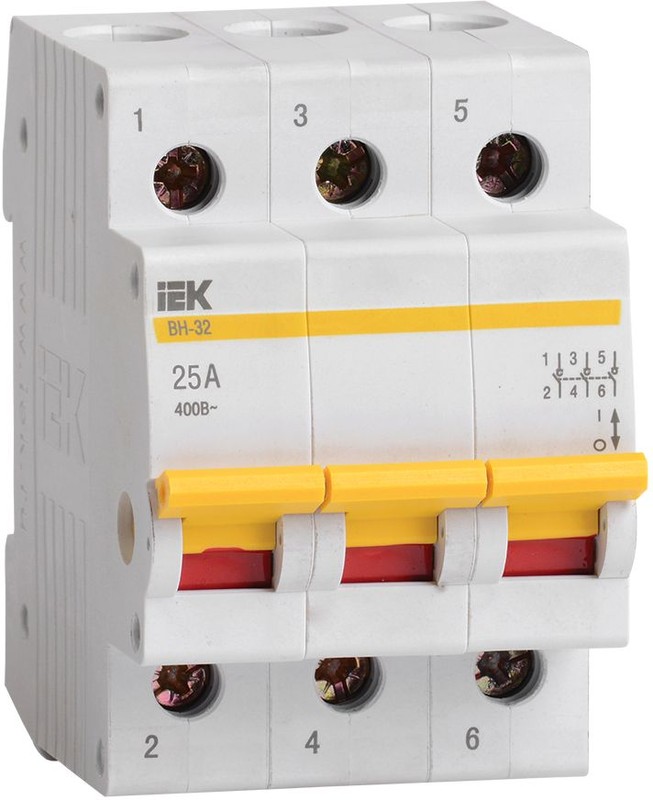 Выключатель нагрузки ВН-32 25А 3П Karat IEK MNV10-3-025