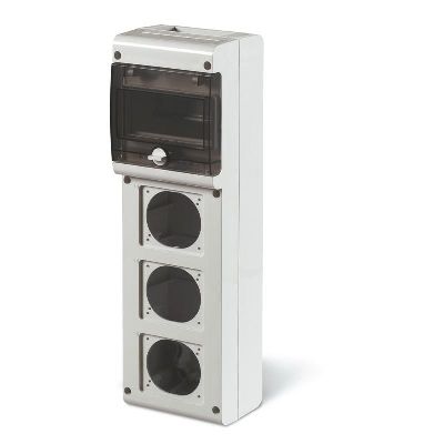 Корпус на 6 модулей и 3 поста с основанием 70х87мм DKC
