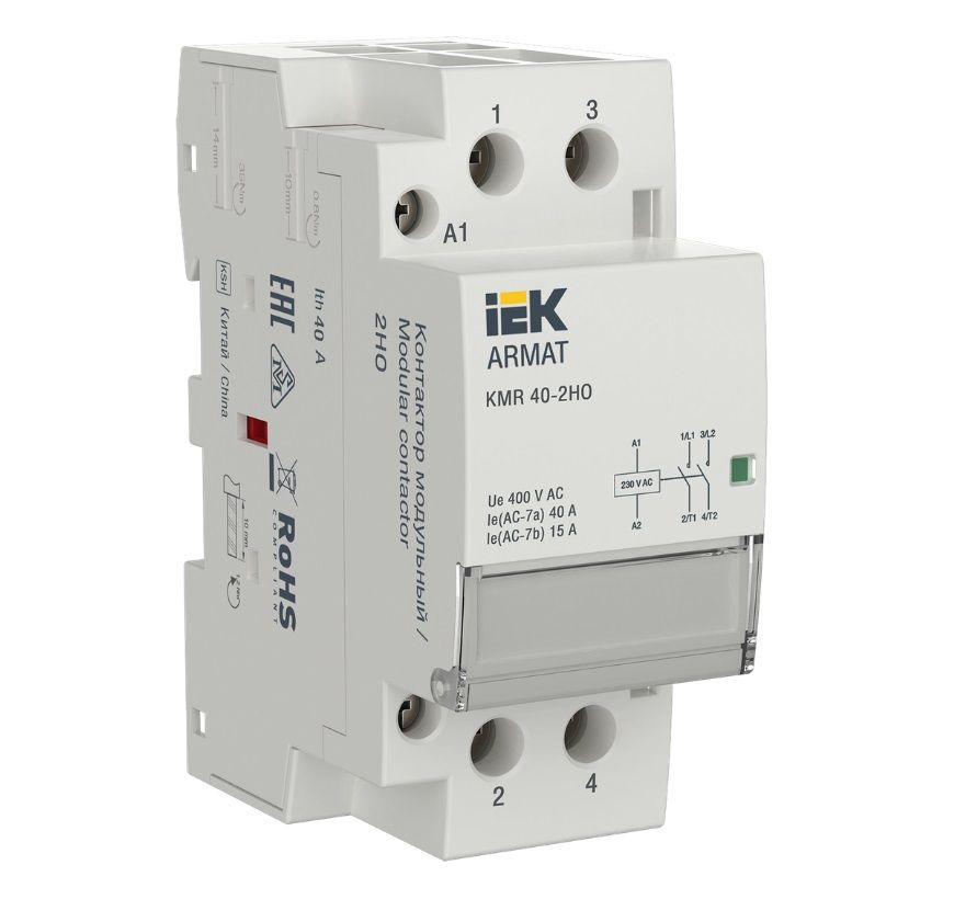 IEK Контактор 40А 230В IP20, 1шт.