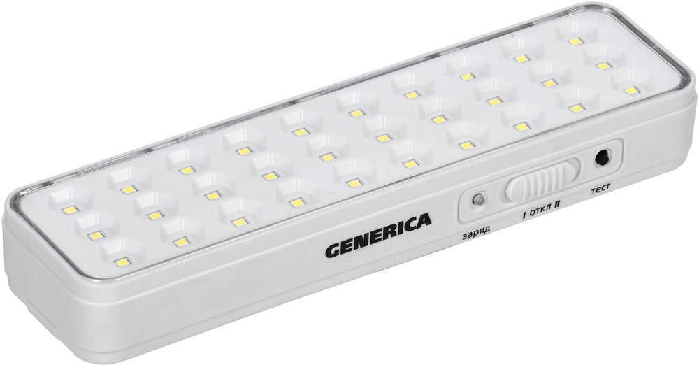 Светильник светодиодный аккумуляторный ДБА 1030 непостоян. действия 30LED 5ч 3Вт GENERICA LDBA0-1030