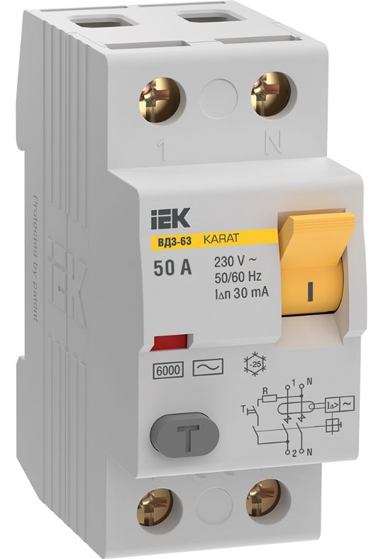 IEK УЗО 2P 50А 30мА AC