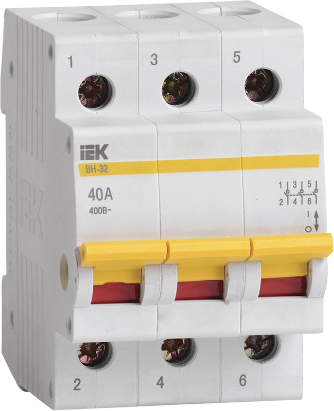 Выключатель нагрузки ВН-32 40А 3П Karat IEK MNV10-3-040