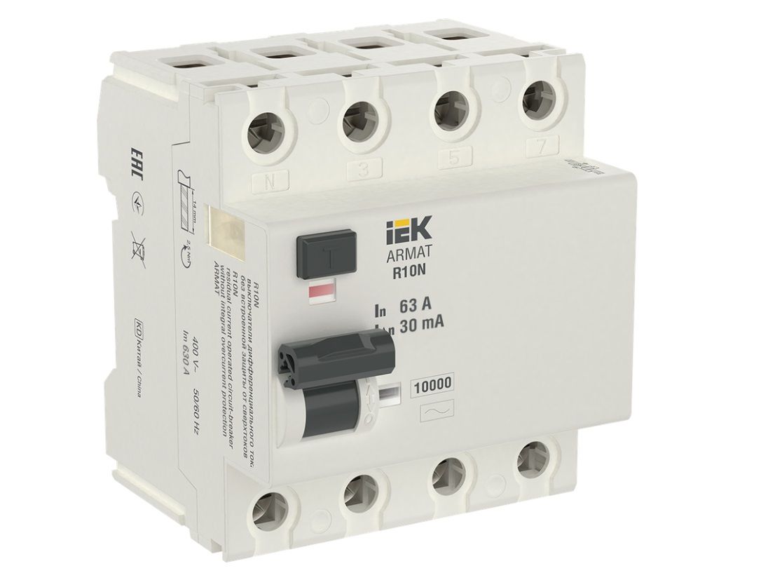 IEK УЗО 4P 63А 30мА AC