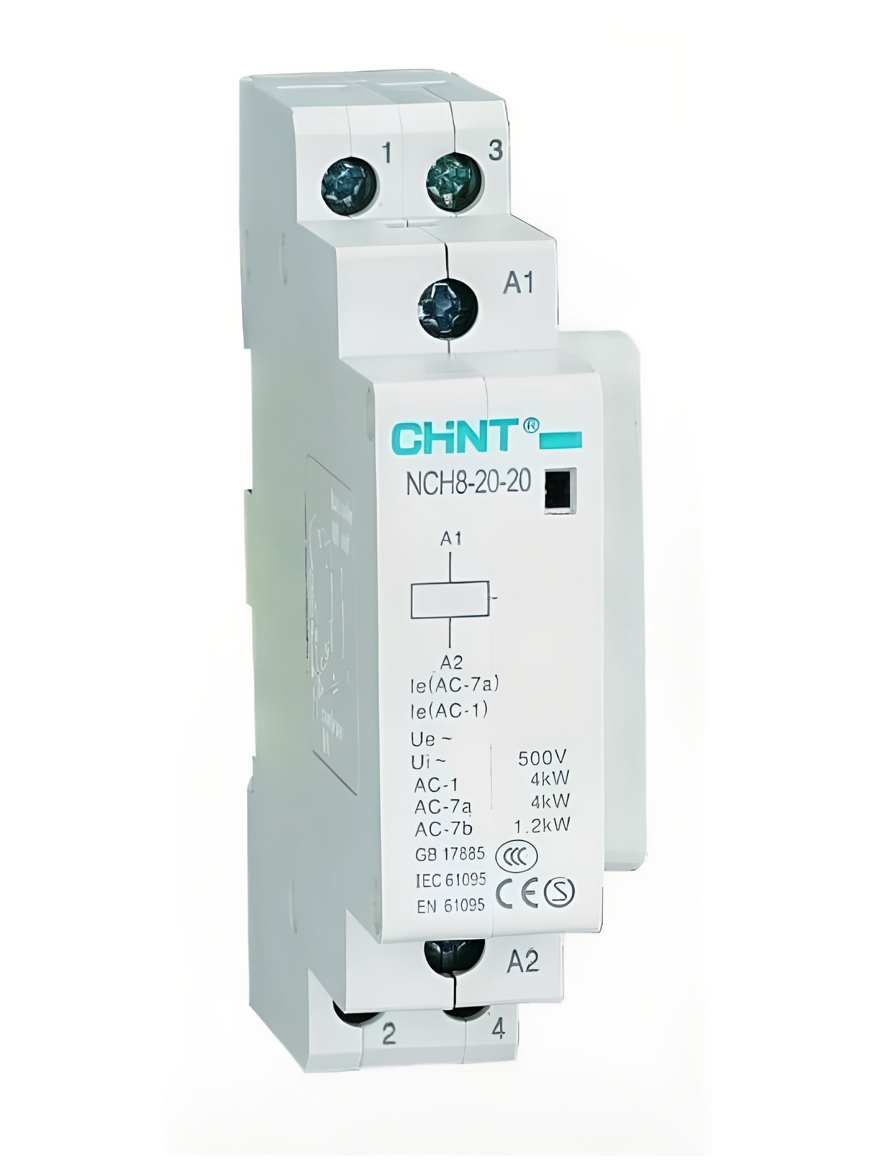 CHINT Контактор 20А 230В 2P IP20, 1шт.