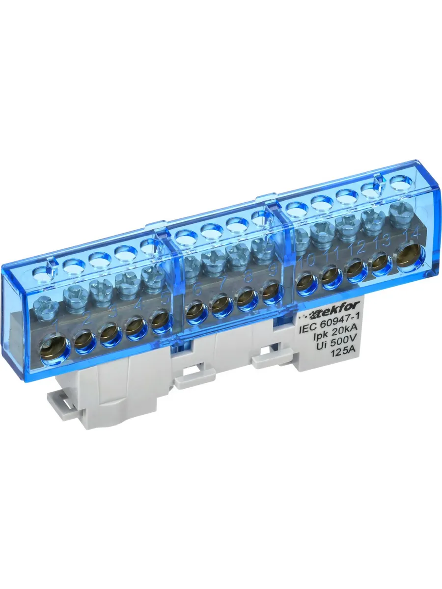 Шина нулевая N изолированная 8х12-14-С Tekfor